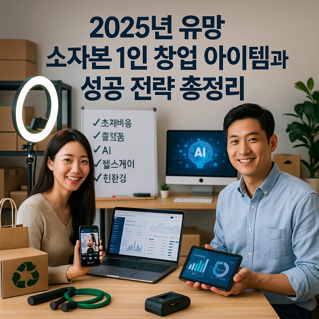 2025년 유망 소자본 1인 창업 아이템과 성공 전략 총정리