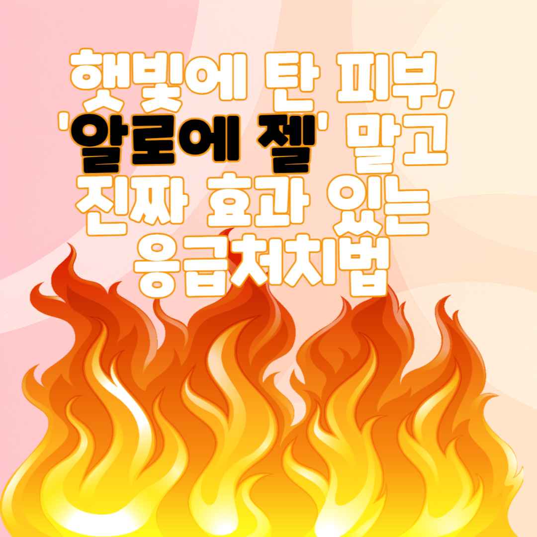 햇빛에 탄 피부, '알로에 젤' 말고 진짜 효과 있는 응급처치법