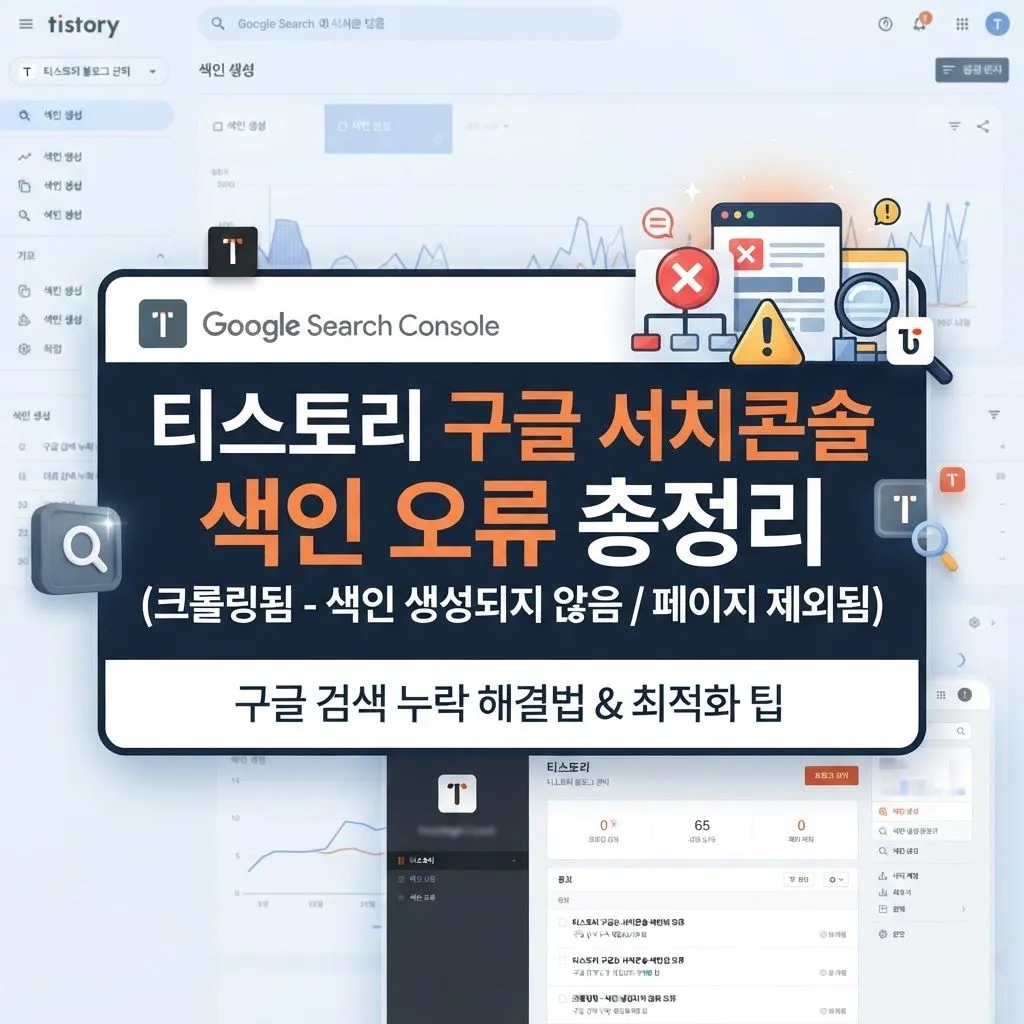 티스토리 구글 서치콘솔 색인 오류 총정리 (크롤링&middot;페이지 제외)