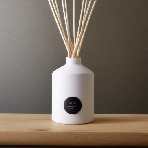 흰색 원통형 디자인의 디퓨저
