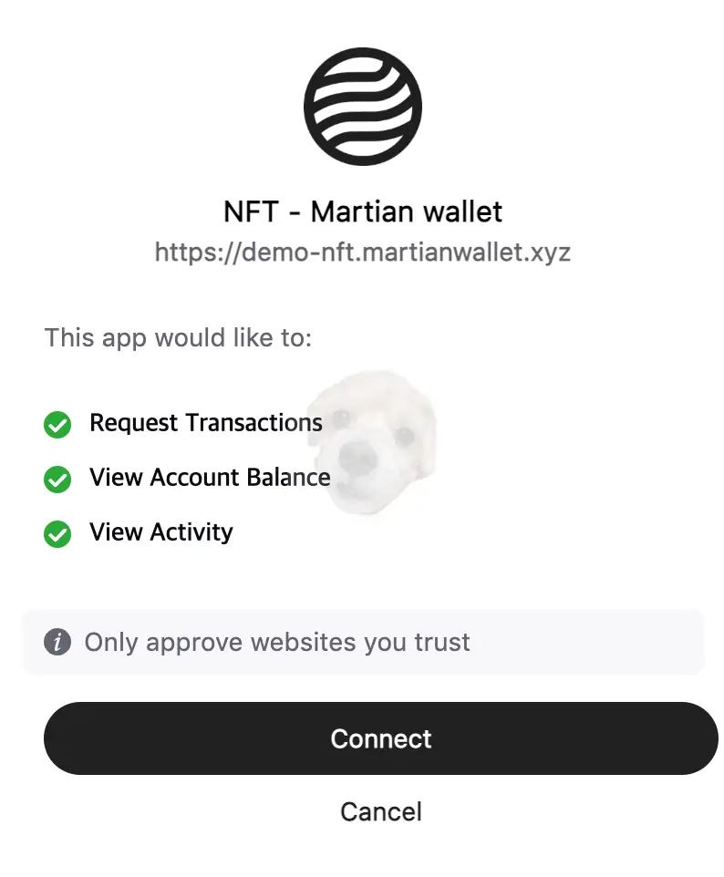 민트 사이트에 지갑 연결하는 사진