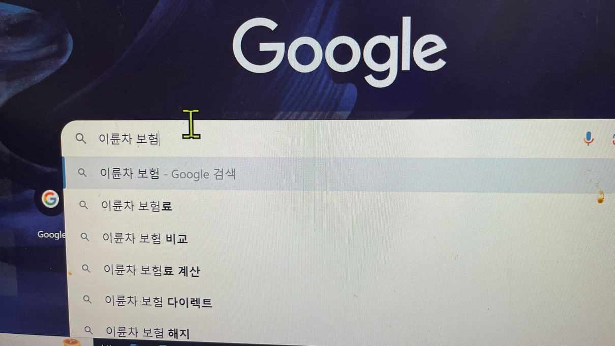 검색사이트 보험검색 화면