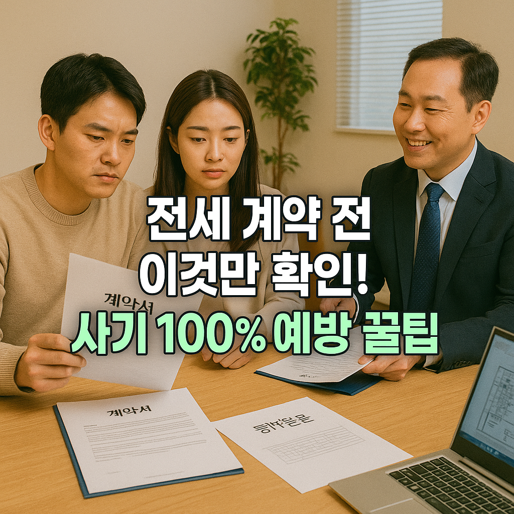 전세 계약 전 확인해야 할 꿀팁