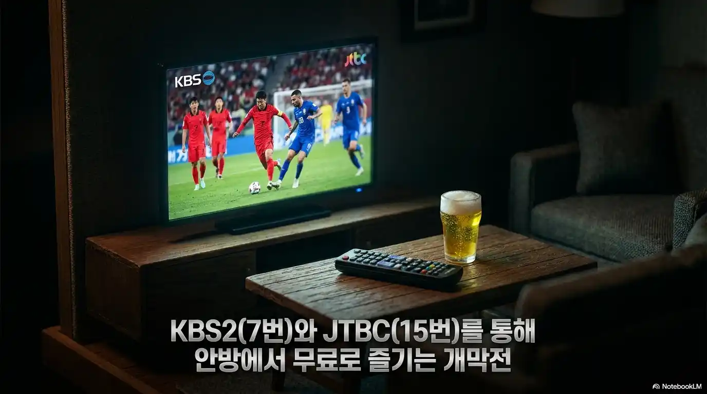 KBS2 7번 JTBC 15번 채널 월드컵 개막전 무료 중계 안내