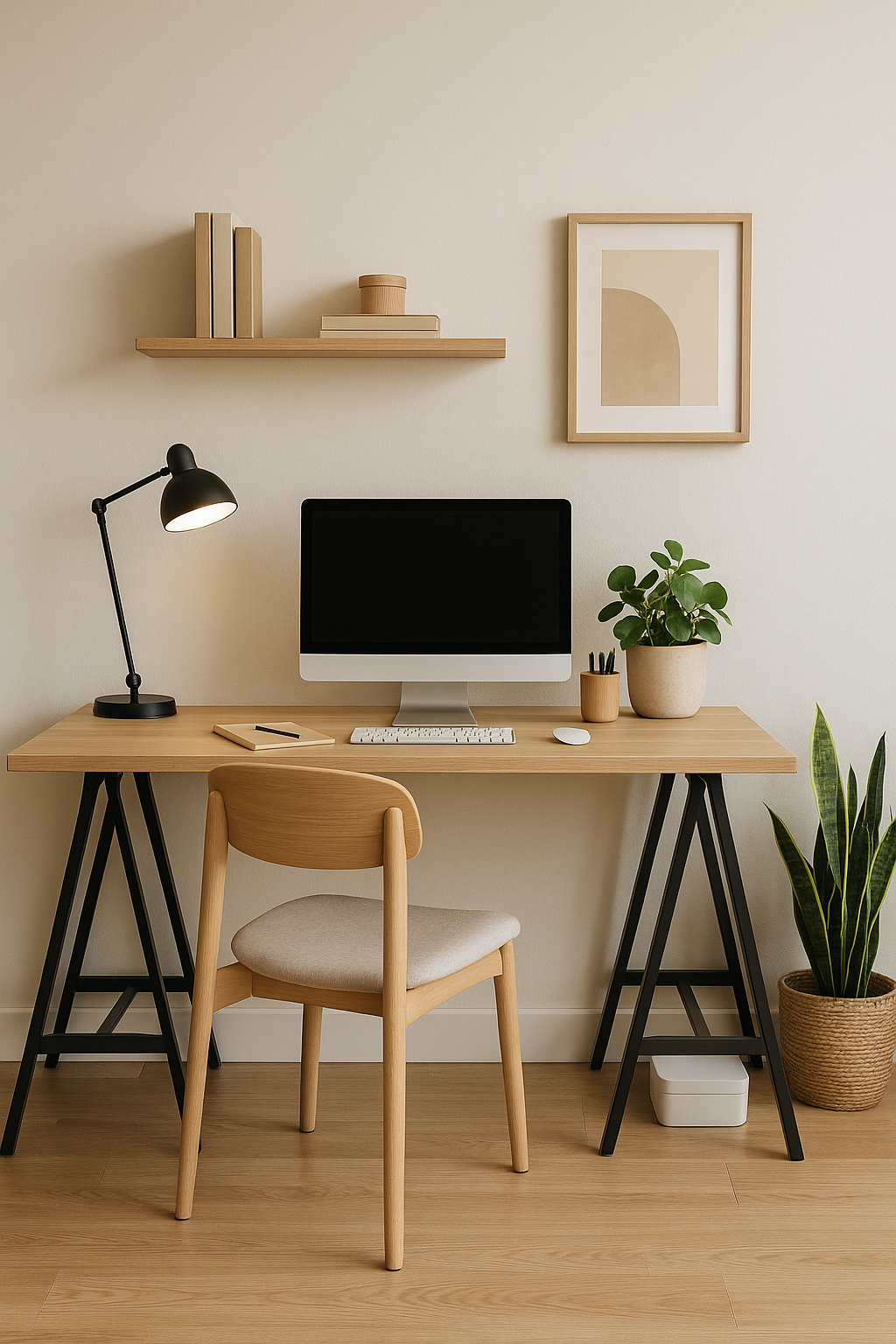 책상 중심 인테리어