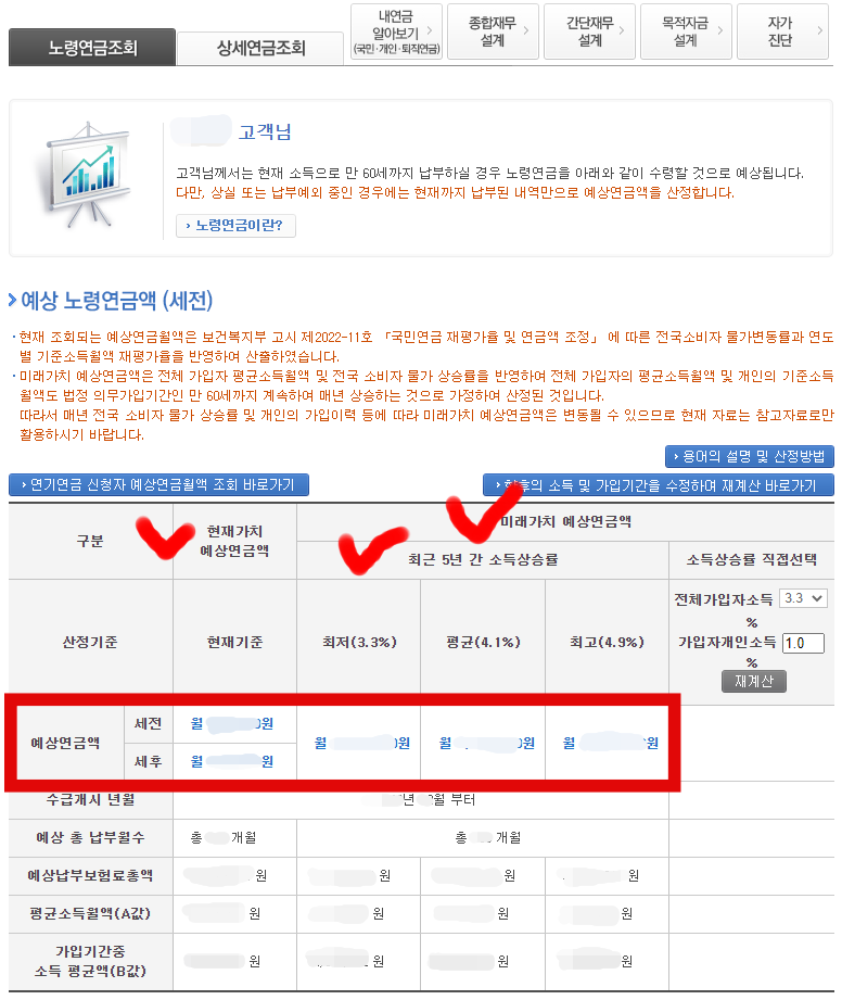 국민연금수령액알아보기-내연금알아보기-결과조회