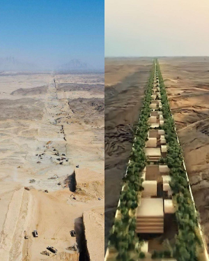 네옴시티 - 더라인 건설 현장