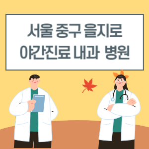 중구 을지로 야간진료 내과 병원 리스트 (18시 이후 늦게까지하는 병원)
