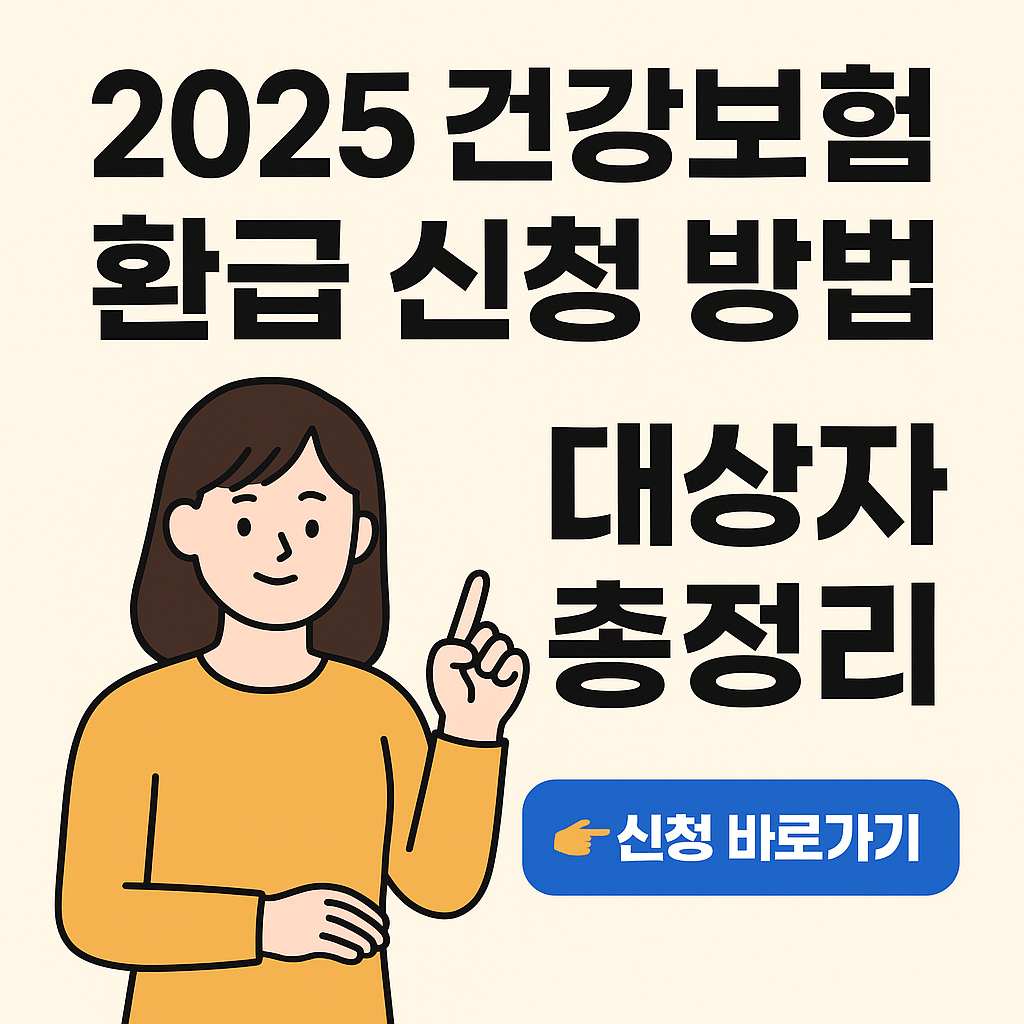2025 건강보험 환급 신청 방법 &amp; 대상자 총정리