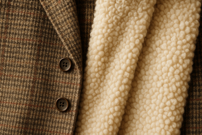 울 블렌드와 새틴의 질감이 조화를 이루는 FW 착장