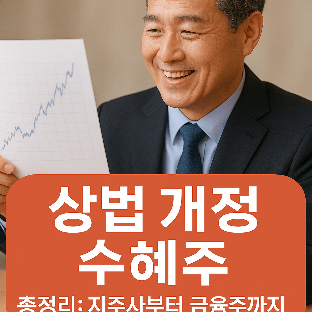 상법 개정 수혜주 정리. 지주사부터 금융주까지