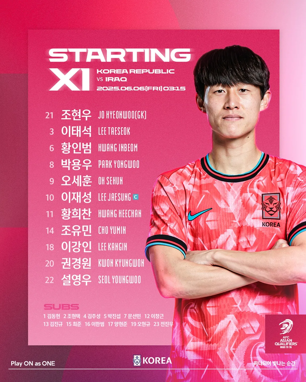 2026 월드컵 예선 이라크전 결과·선발명단 총정리 – 김진규·오현규 골, 한국 본선 진출 확정!