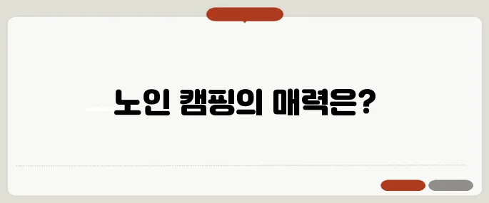 노인여가활동지도사 자격증과 캠핑의 완벽한 조화