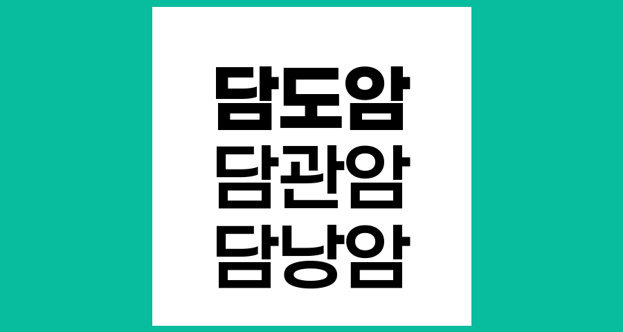담낭담도암이란 무엇인가요? 담도암의 정의와 이해