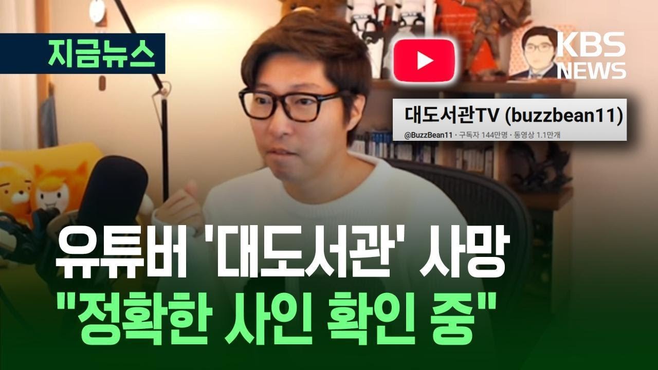 유튜버 대도서관 방송 스크린 캡쳐