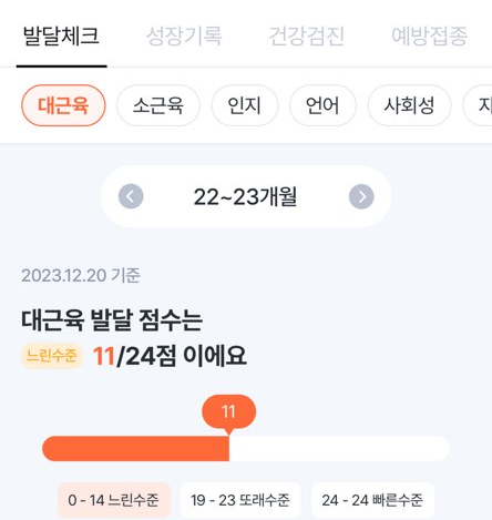 22개월 아기 대근육