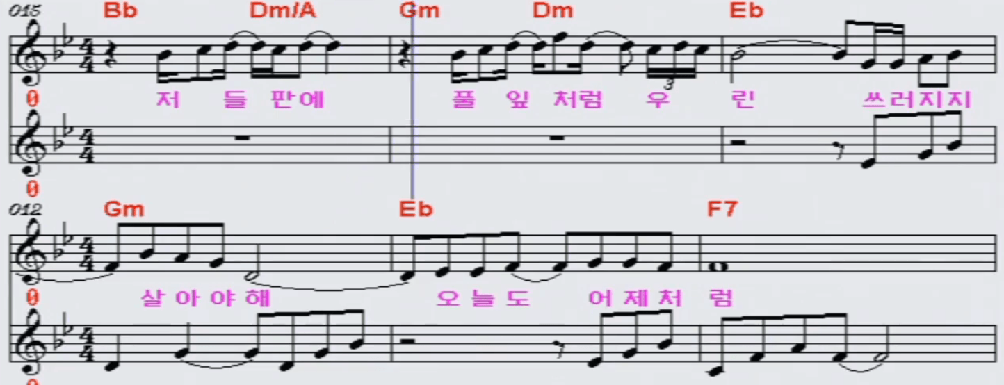 수와진 파초 악보