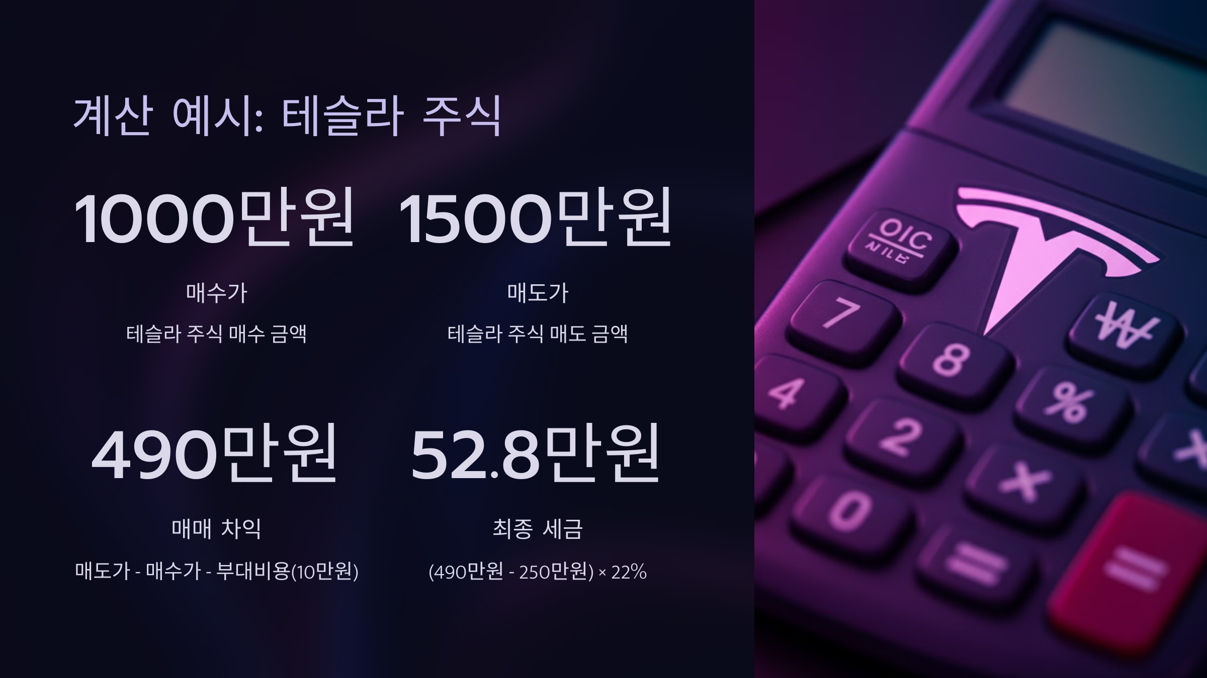 계산 예시: 테슬라 주식