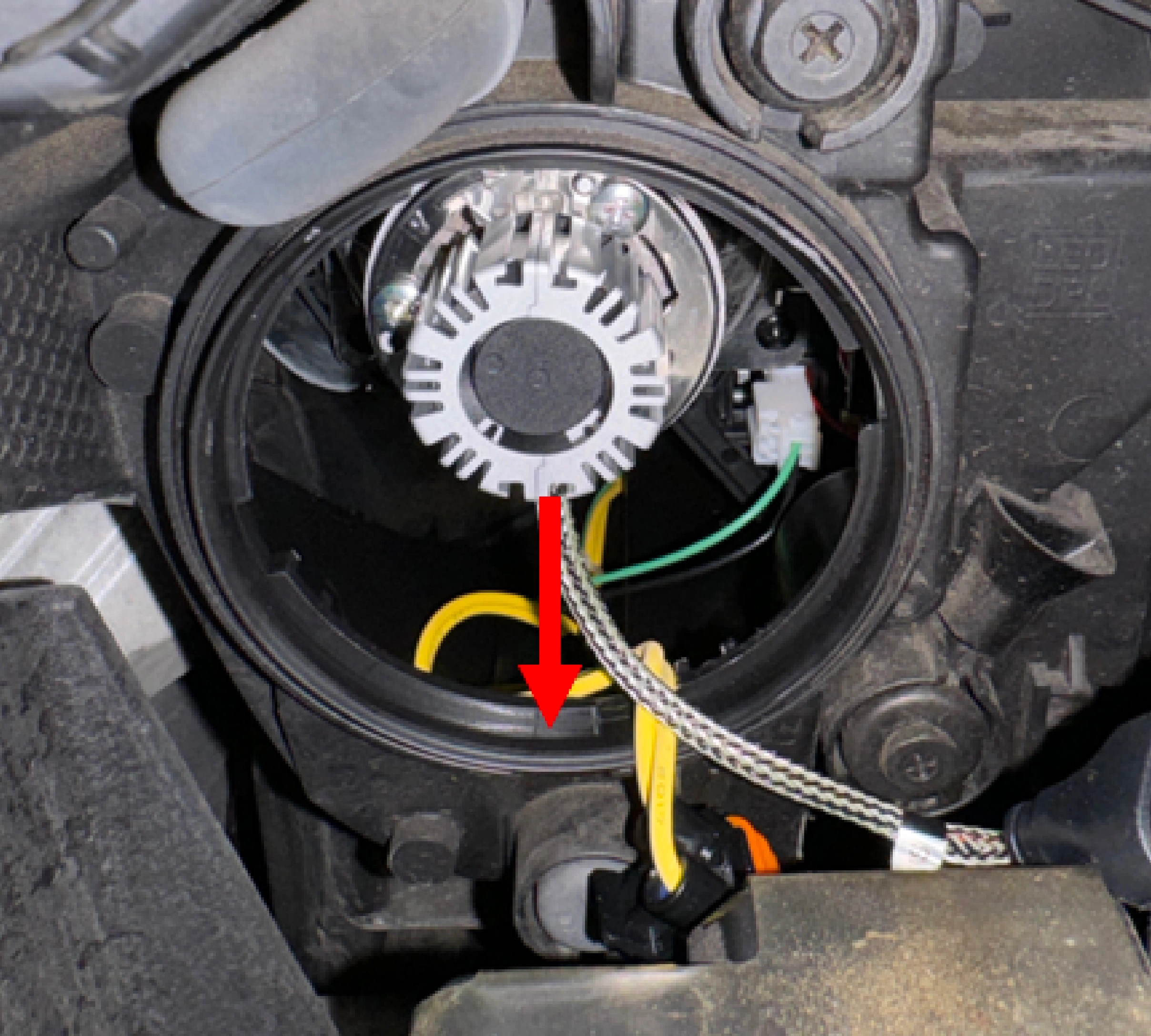 led front light in right position