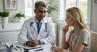 의사와 상담하는 모습