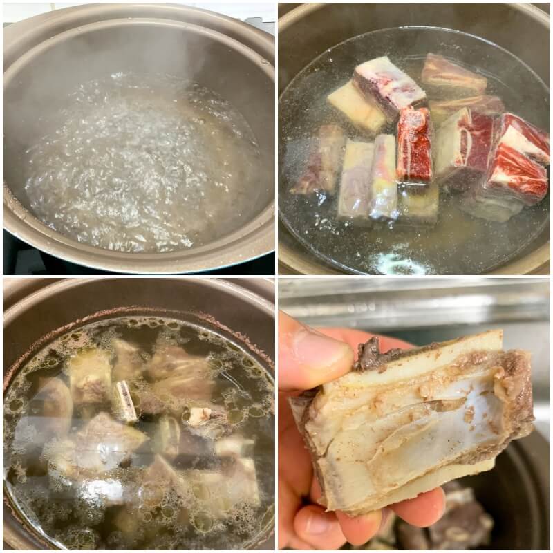 갈비-데쳐내기