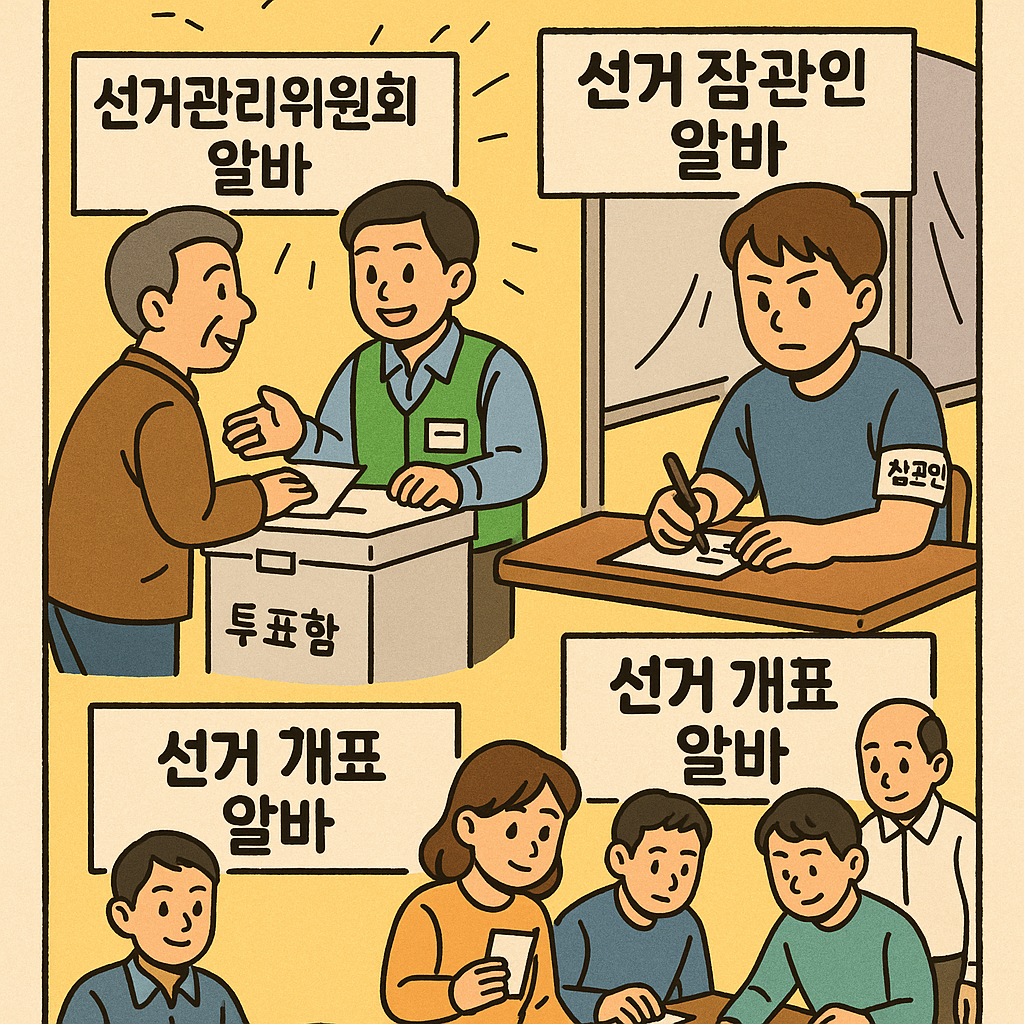 선거 알바 열풍 (선거관리위원회 알바, 선거 참관인 알바, 선거 개표 알바)