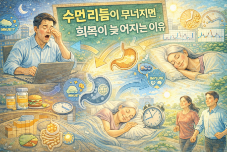 피곤해하면서 잠을자는 모습