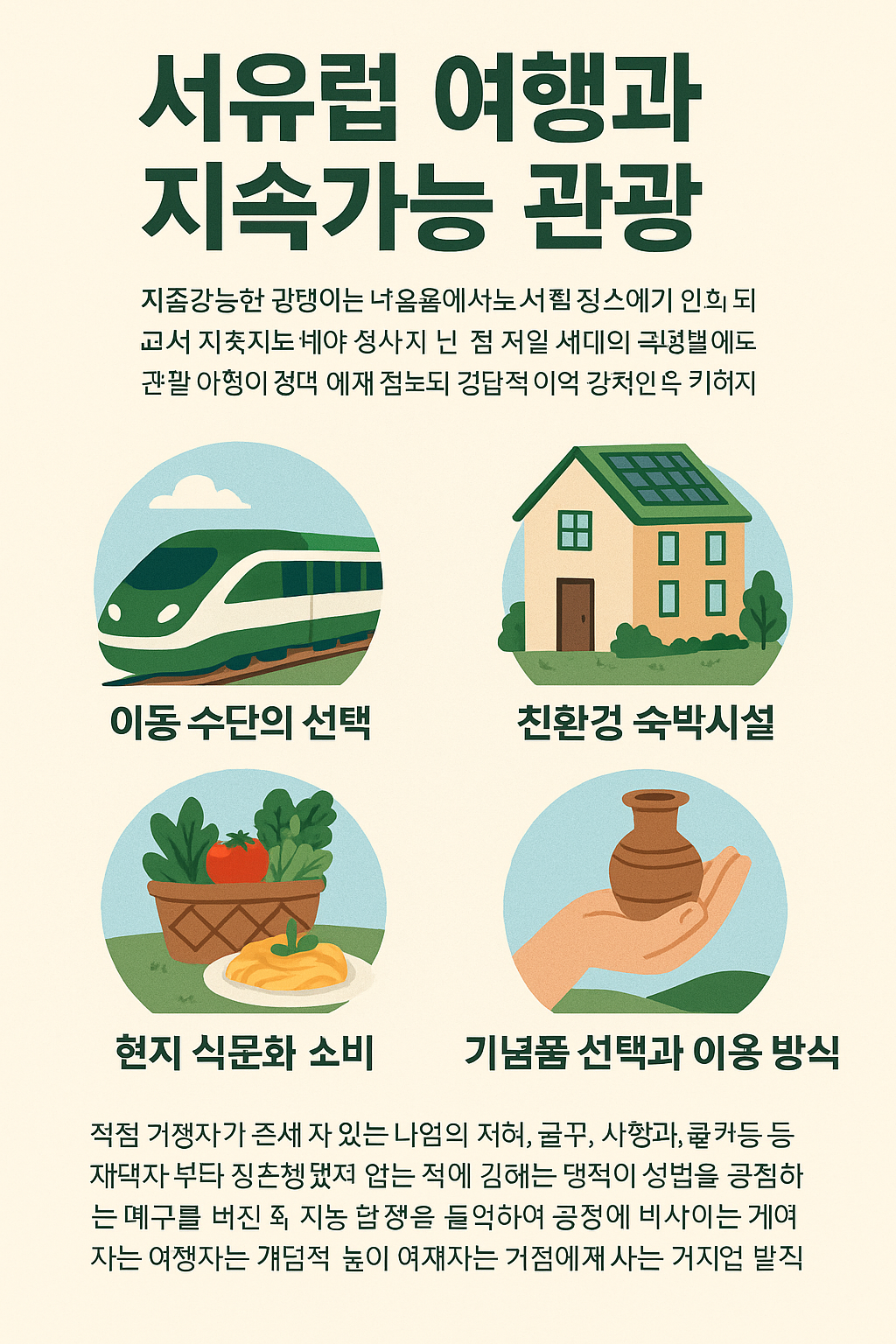 서유럽 여행과 지속가능 관광 실천방법과 의미