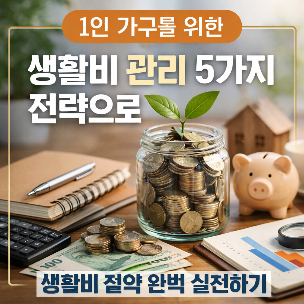 1인 가구를 위한 생활비 관리 5가지 전략으로 생활비 절약 완벽 실천하기