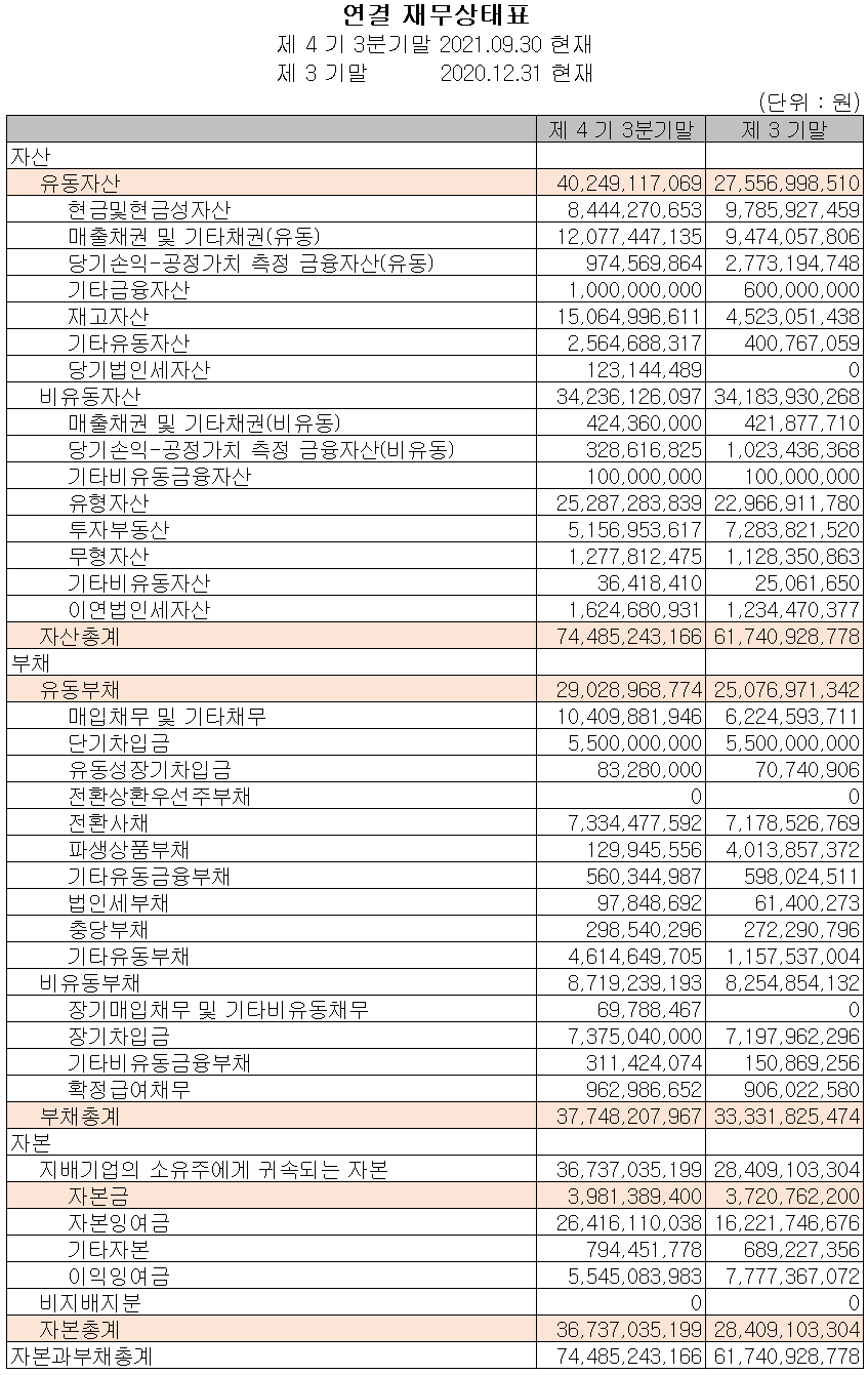 네온테크-재무상태표