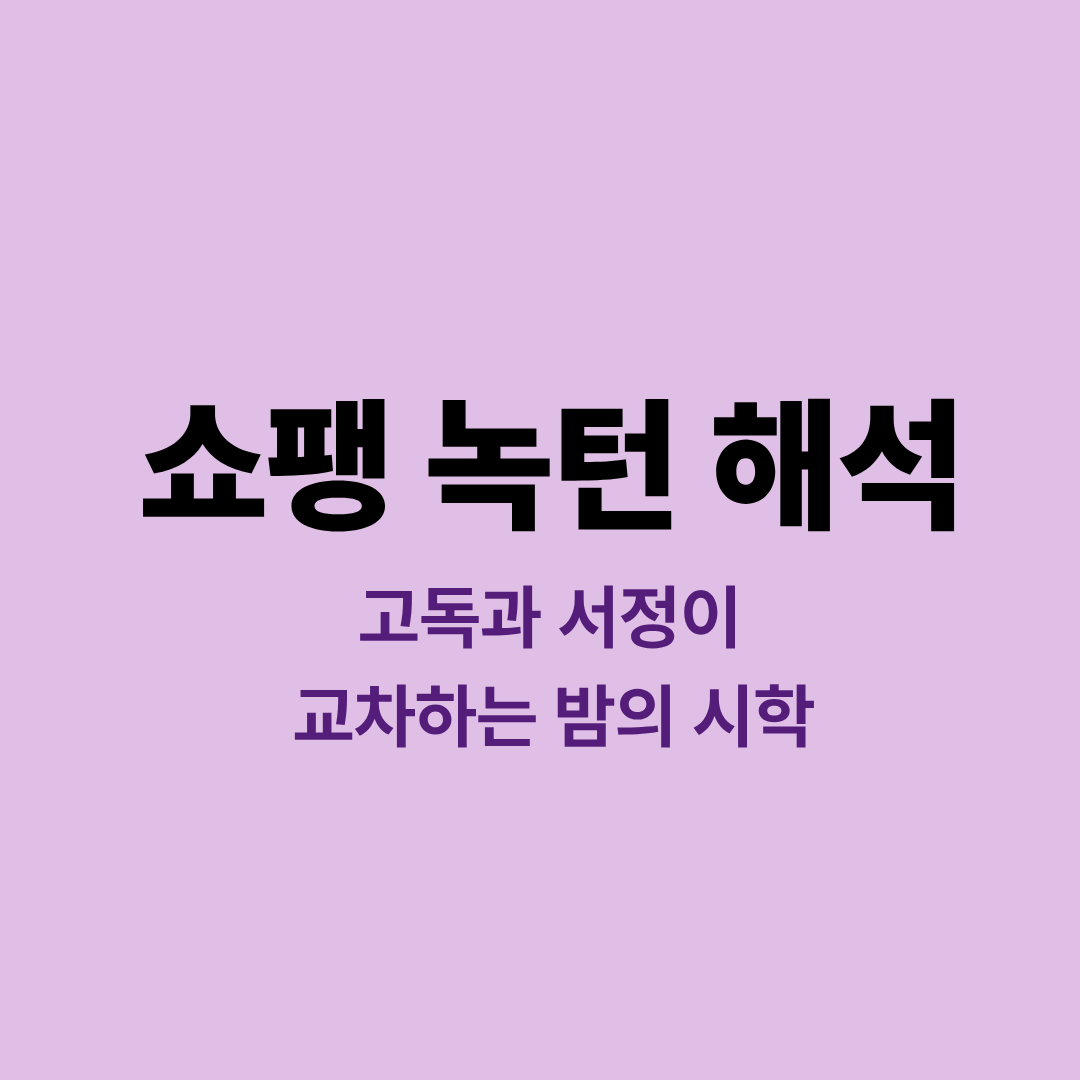 쇼팽 녹턴 해석 이미지