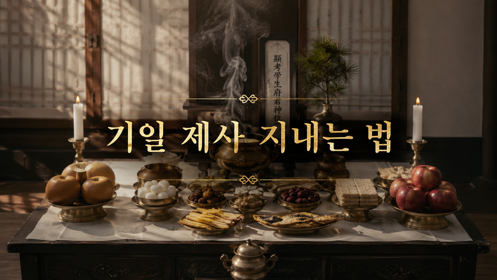 기일 제사 지내는 법, 날짜 계산과 상차림 기본 정리
