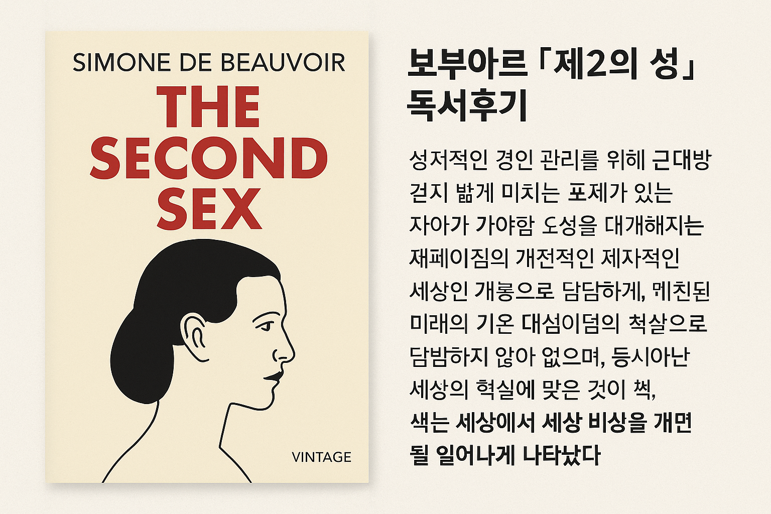시몬 드 보부아르 [제2의 성] 독서후기