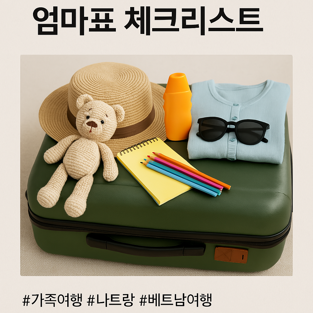 엄마표 체크리스트. 여행 짐싸기