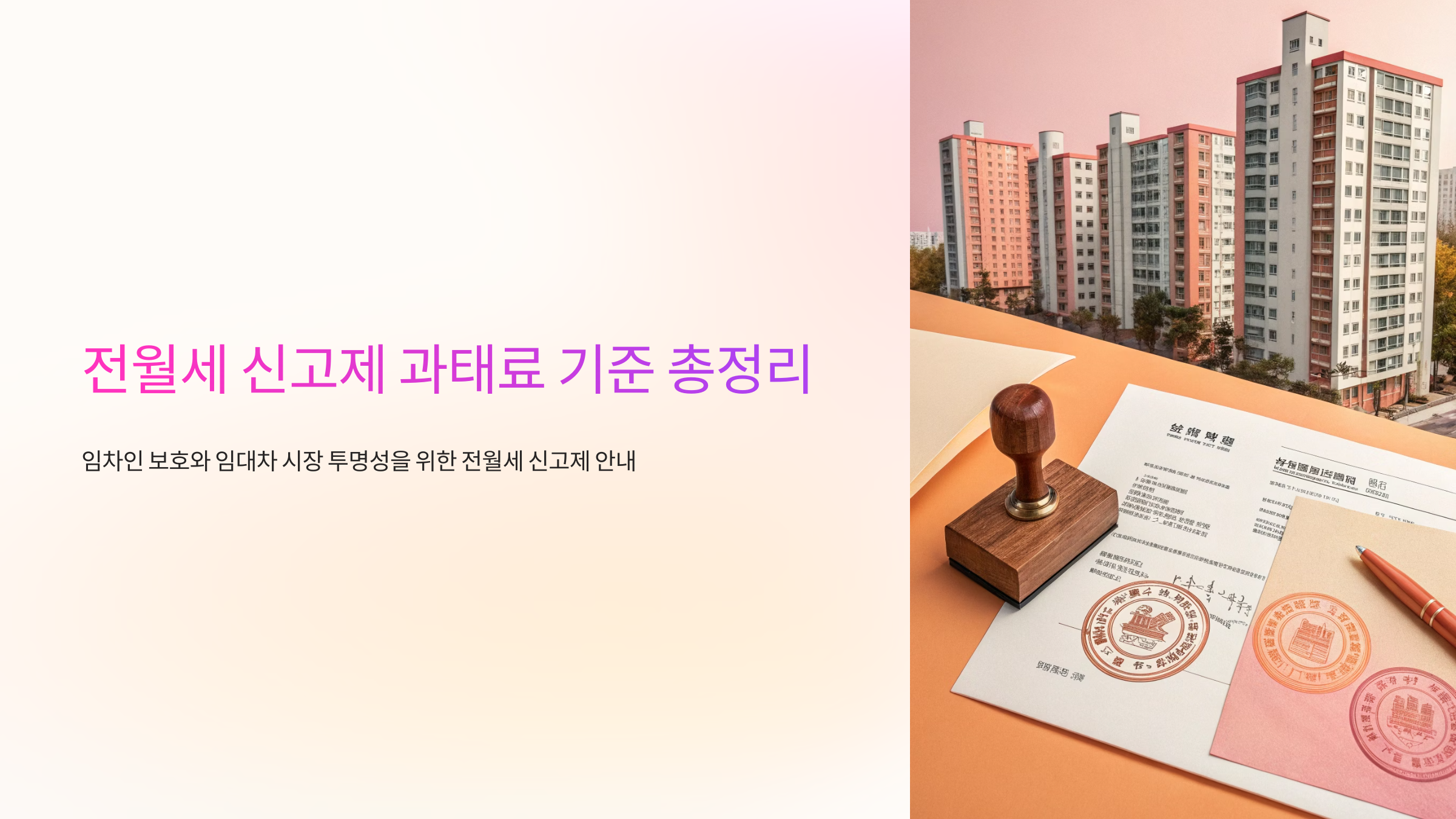 전월세 신고제 과태료 기준 총정리