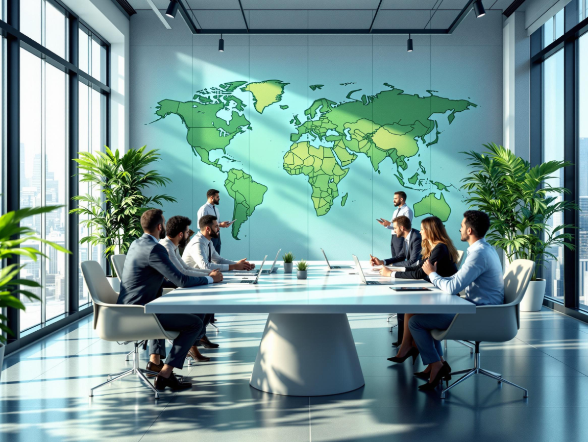 글로벌 기업의 회의실