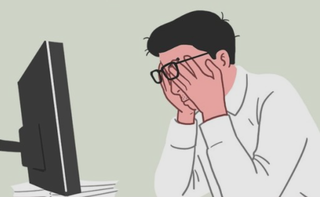 스트레스로 고통받는 남성그림
