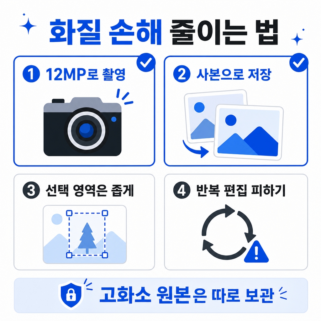 화질 손해를 줄이는 설정과 촬영 습관