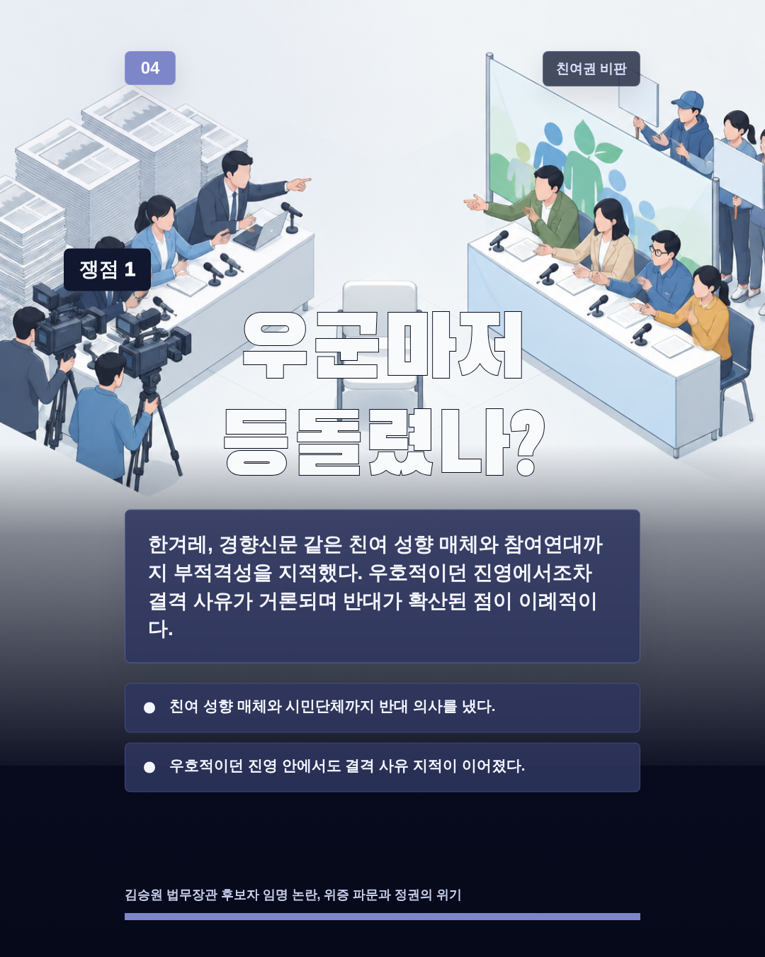 우군마저 등돌렸나?