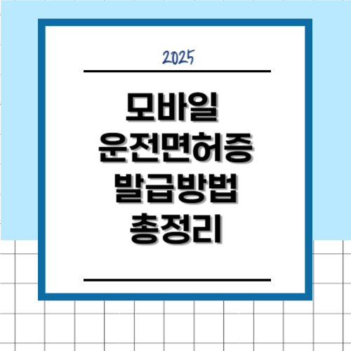 모바일 운전면허증 발급 방법 총정리! 5분만에 완료하기