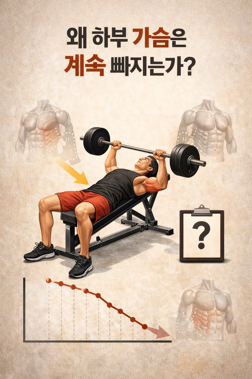 문제 원인: 왜 하부 가슴은 계속 빠지는가