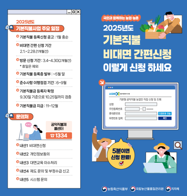 2025군산시기본형 공익직불금 신청방법,신청기간및혜택
