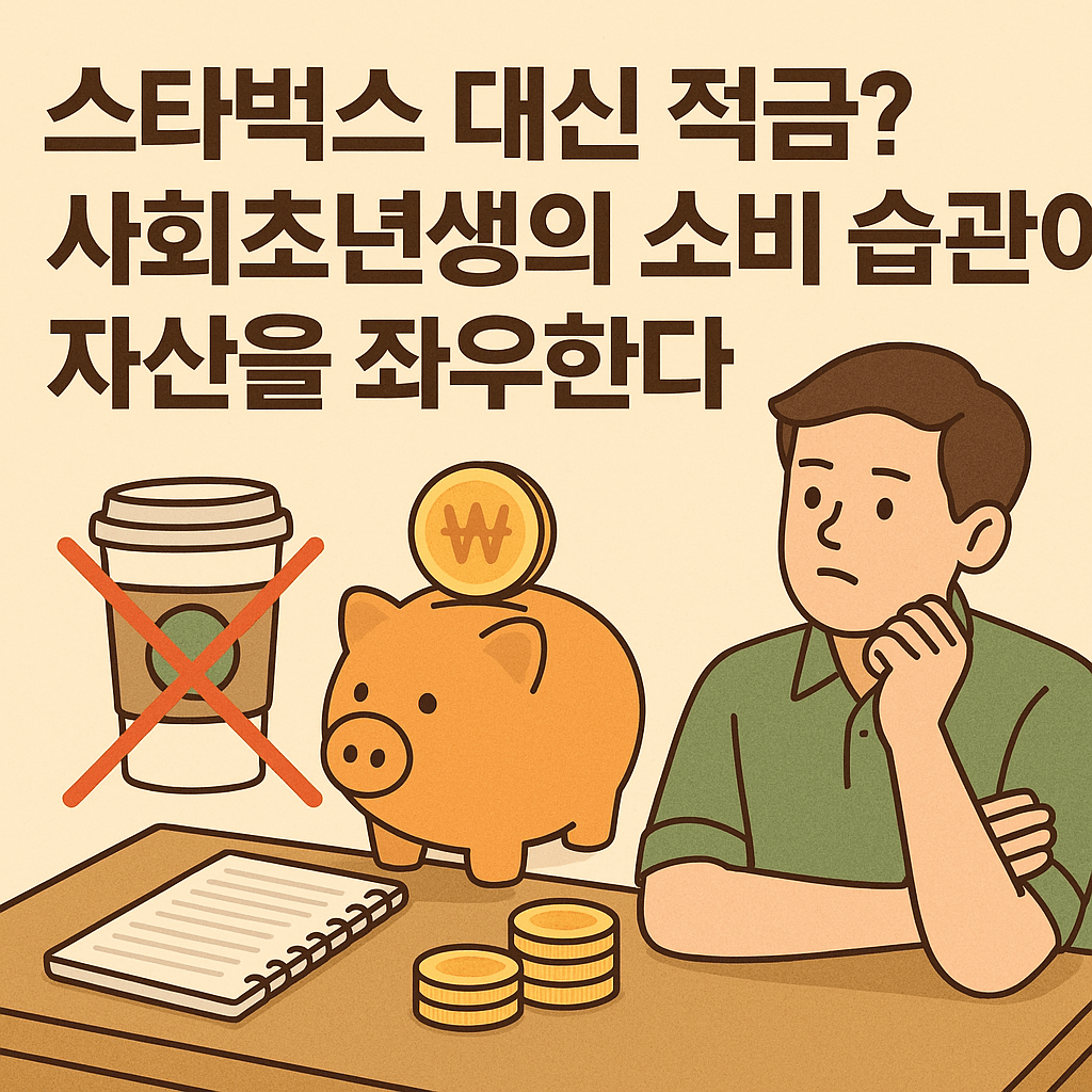 스타벅스 대신 적금? 사회초년생의 소비 습관이 자산을 좌우한다