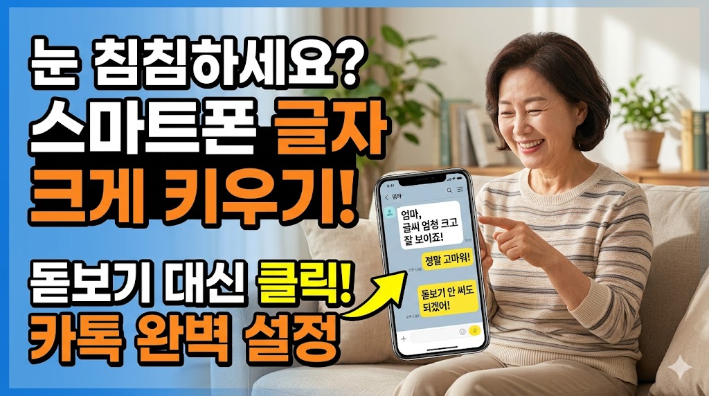 스마트 폰 글씨 크기 조절