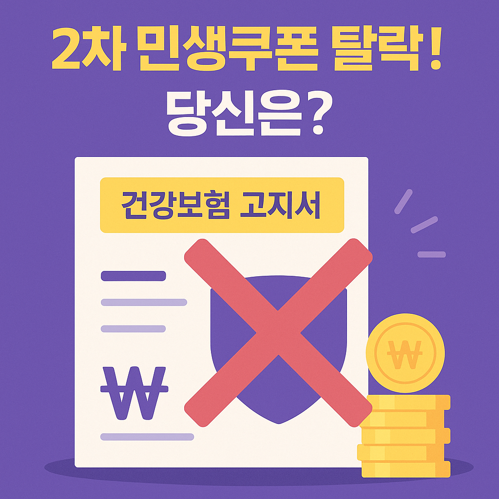 소비쿠폰 지급 기준에서 제외됨을 강조하는 X 마크 인포그래픽