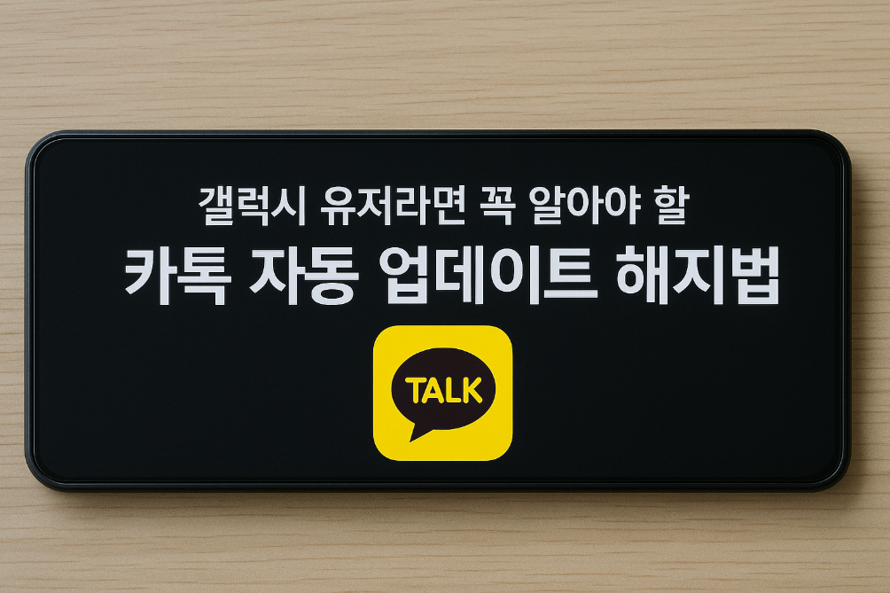 갤럭시 유저라면 꼭 알아야 할 카톡 자동 업데이트 해지법