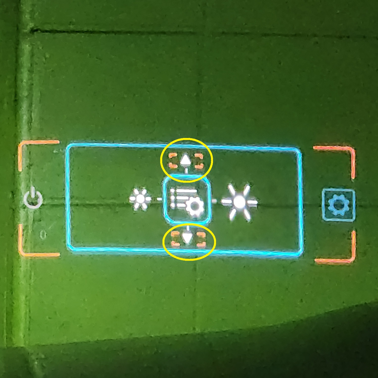 헤드업디스플레이 상하위치조절항목