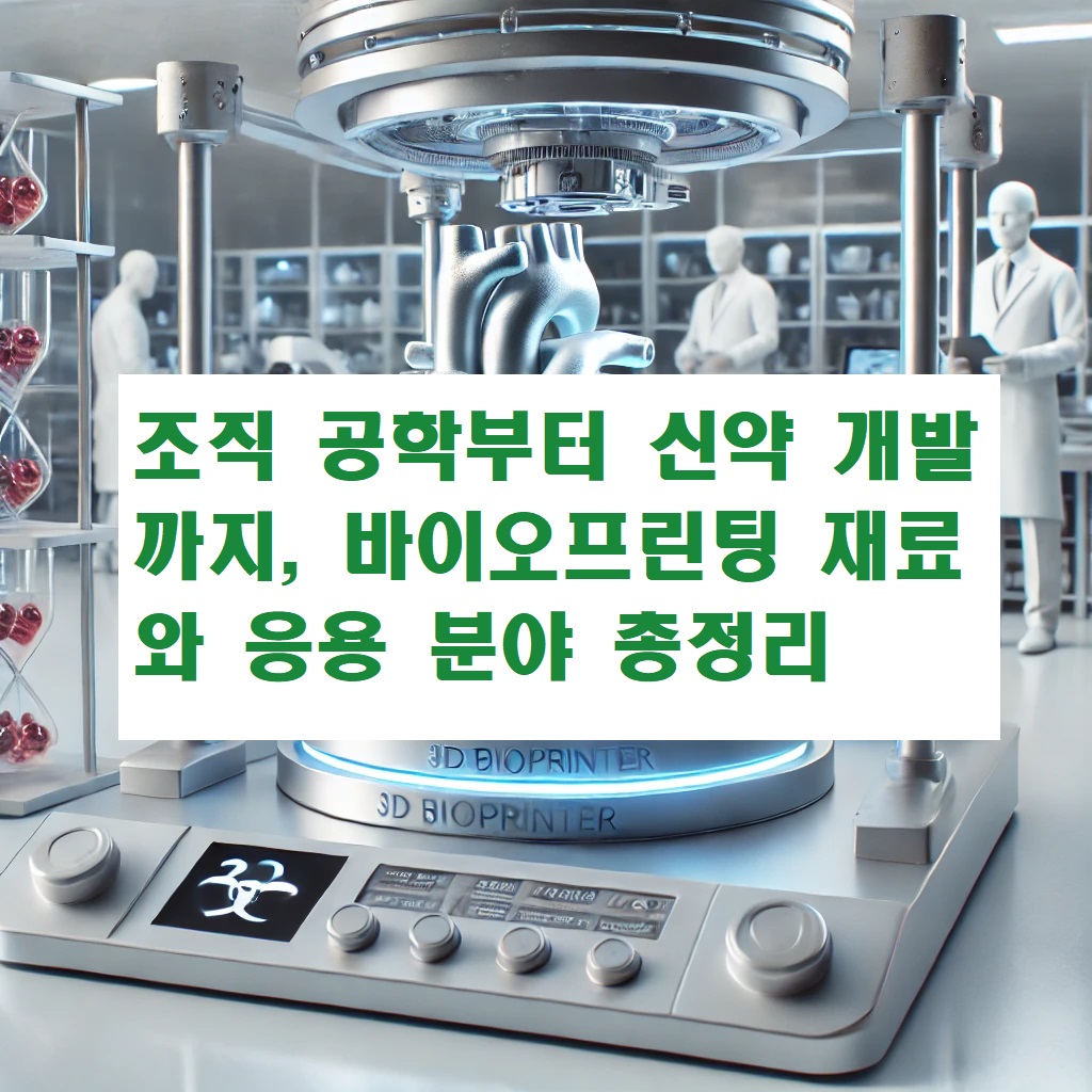 조직 공학부터 신약 개발까지, 바이오프린팅 재료와 응용 분야 총정리