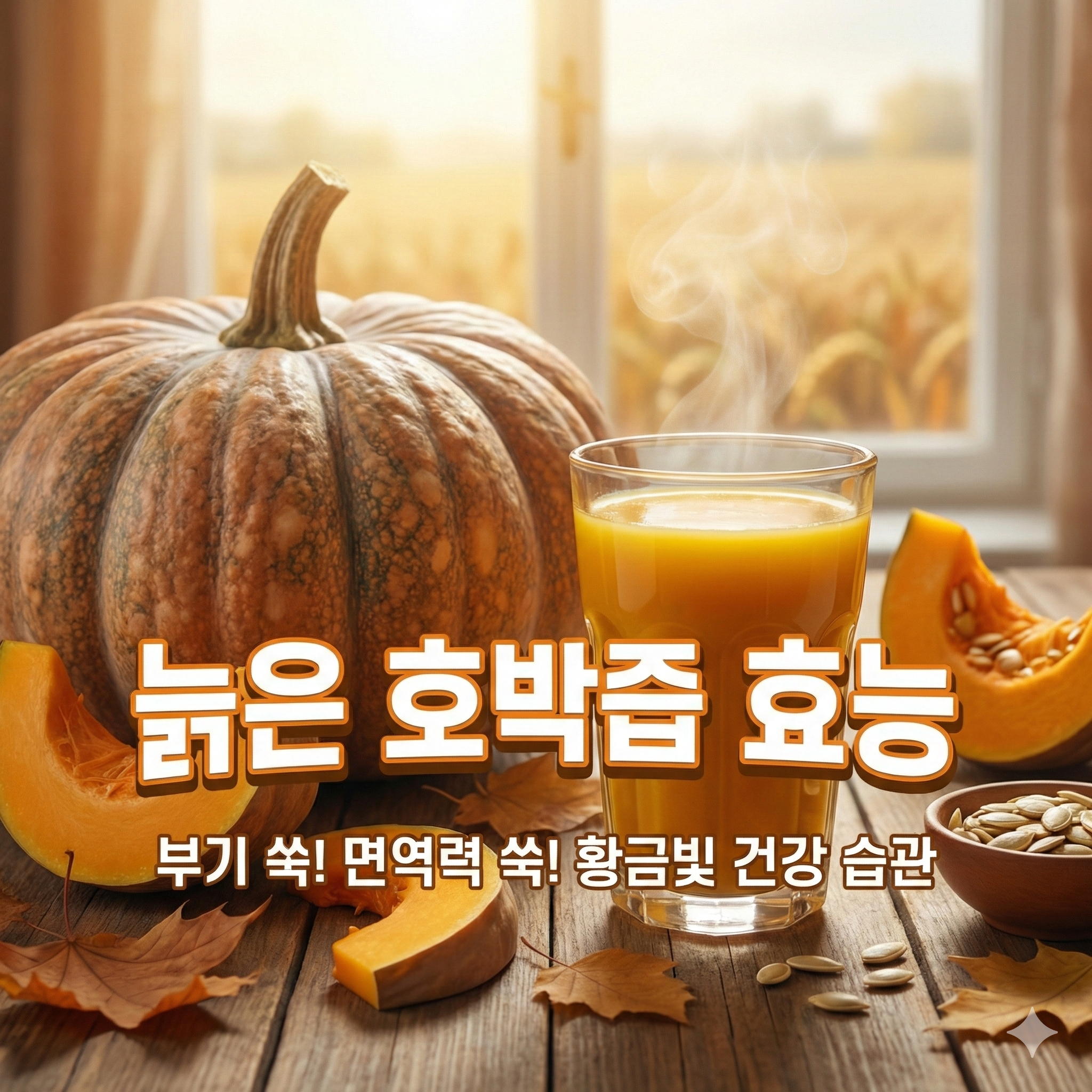 늙은 호박즙 효능 제대로 알고 마시자: 부기 제거부터 면역력까지 완벽 정리