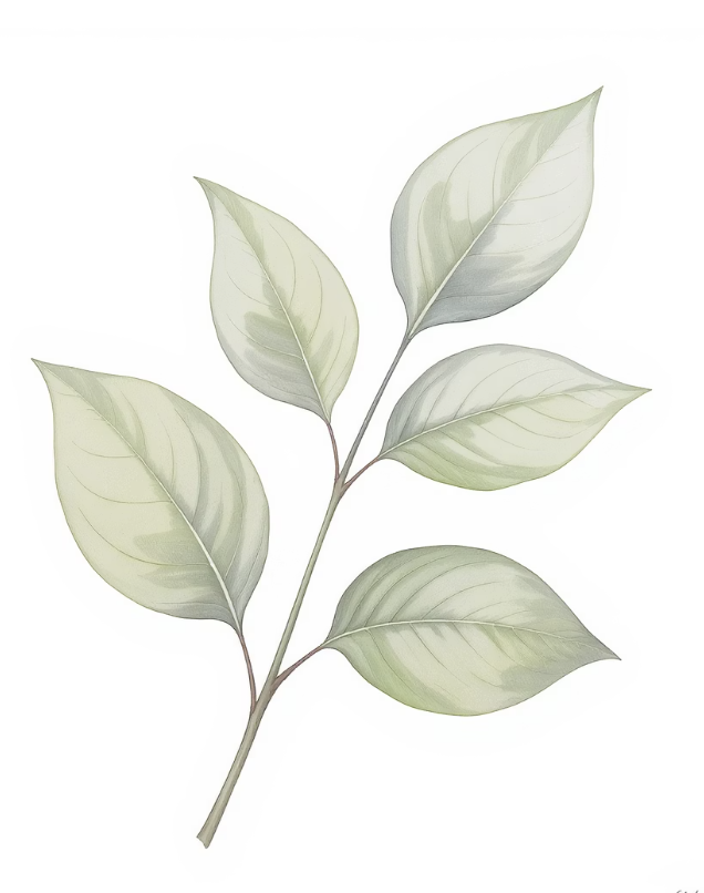 잎사귀는 서로 마주보며 자라요